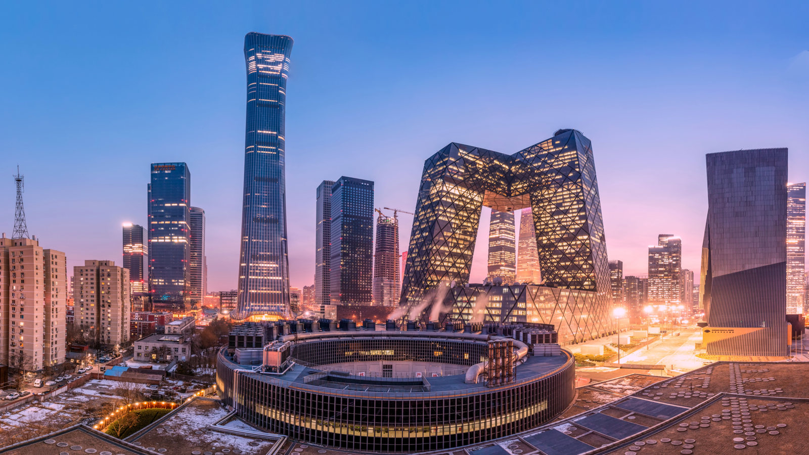 北京城市天际线，PPT 首页背景